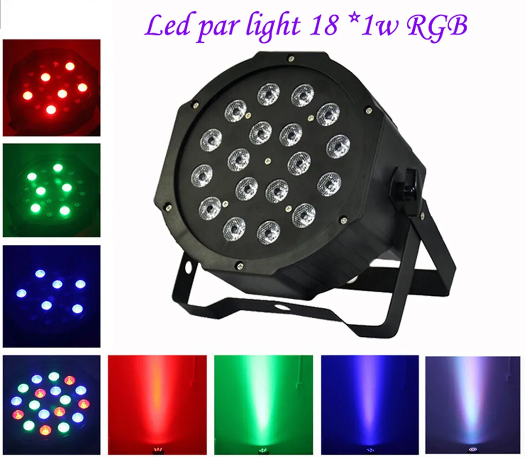 18x3W LED Par Light RGBW Disco Wash Light Equipment 8 canali DMX 512 LED Lights Strobe Stage Lighting Effect Light con telecomando