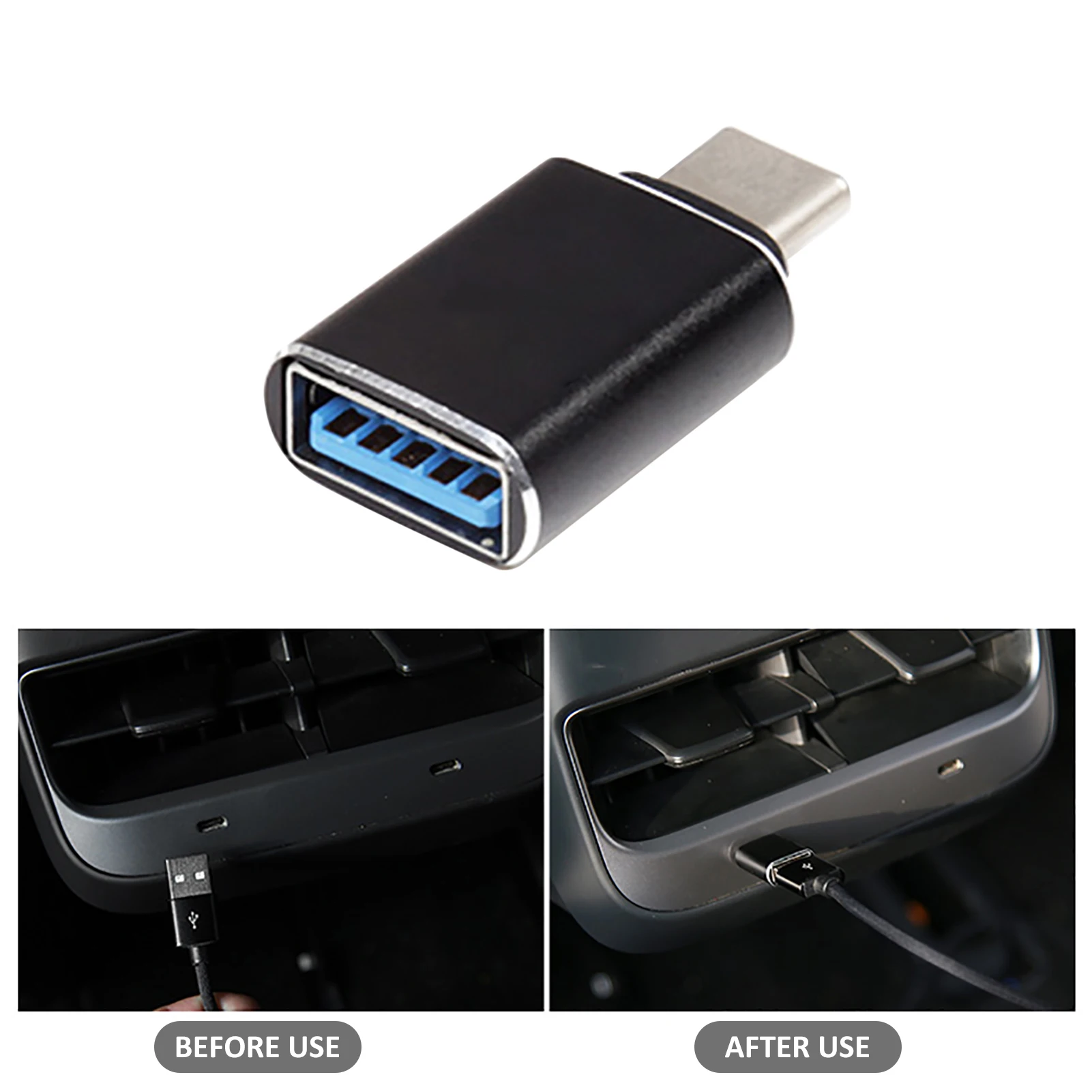 Car USB Adapter High-Grade Type-C Adapter USB Interface Modification Accessories Suitable For Tesla Tesla Model3 Supplies