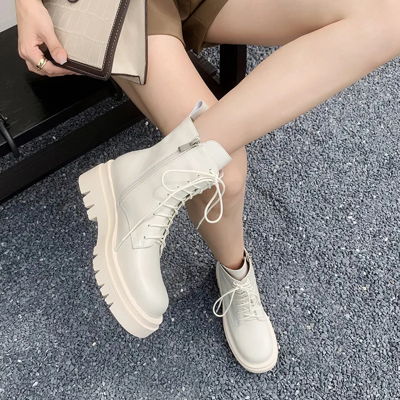 MORAZORA New Arrive Wool Snow Boots Women Winter Shoes Warm Zip Flat Platform Shoes Genuine Leather Boots Women Ankle Boots