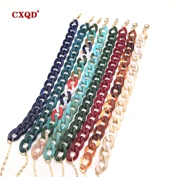 New Bohemian Acrylic Bracelet Fashion White Multicolor Read Blue Beads Chain Bangles Summer Boho Jewelry Gift for Women Girls