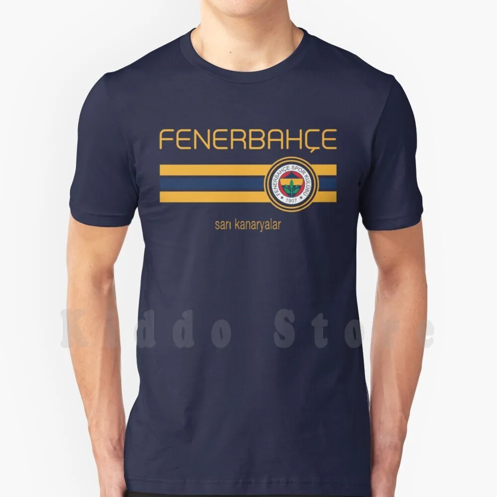 Camiseta de Super League-Fenerbahce (Home Navy) de algodón para hombre, camiseta fresca con estampado DIY, camiseta de fútbol de Super League Fenerbahce Fenerbah? E