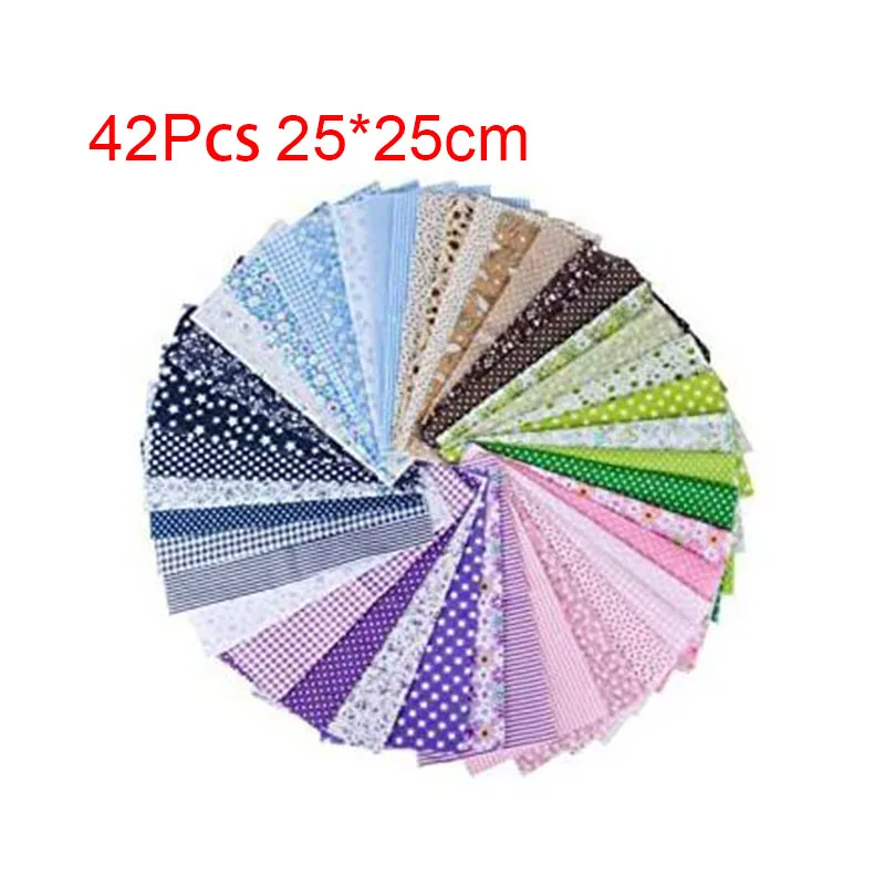 cotton fabric 42 pieces/lot 25cmx25cm charm pack patchwork bundle fabrics tilda cloth sewing DIY tecido