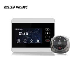 Rollup Ihome5 Nhà Thông Minh Liên Lạc Nội Bộ Cửa Người Xem Nhìn Trộm Màu Không Dây Video Camera IP Mắt WIFI Thị Giác Chuông Cửa Từ Xa Giám Sát