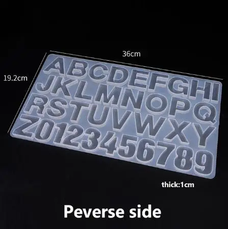 قالب سيليكون للحروف الأبجدية لراتنجات الايبوكسي بالأشعة فوق البنفسجية - الحروف والأرقام الكبيرة من عام A إلى Z لوازم فنية لقالب الحرف اليدوية #5