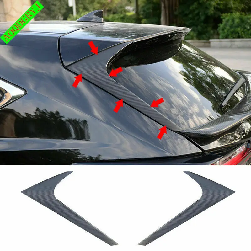 Fits For LEXUS NX200t NX300h NX300 2015-2021 ABS Rear Window Spoiler Stickers Decor Trim Moulding Car Accessories 2PCS