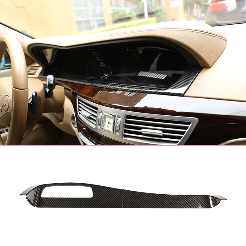 

ABS Carbon Fiber Car Dashboard Decoration Panel Cover Trim Sticker For Mercedes Benz S Class W221 2008-2012 Interior Accessories