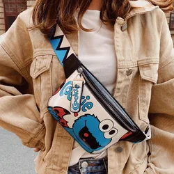 Waist Bag Women's Fanny Pack Cartoon Belt Bags Handy Packs Banana Chest Bag Female Hip Package Crossbody Purse PU Leather Pouch