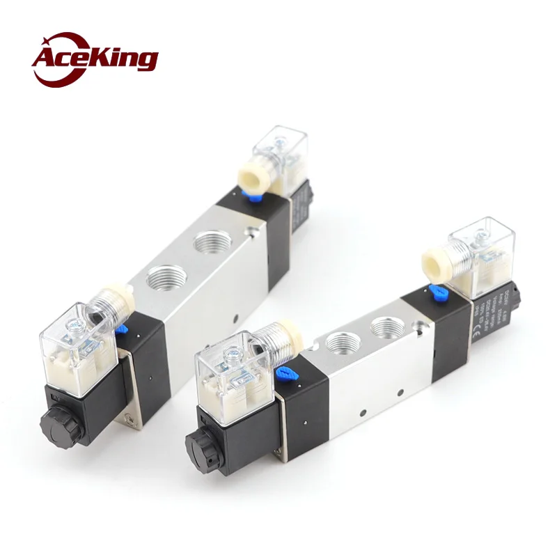 Solenoid valve 4v120-06 / m5/4v220-08/4v320-10/4v420-15 two-bit five-way double-coil pneumatic directional control valve