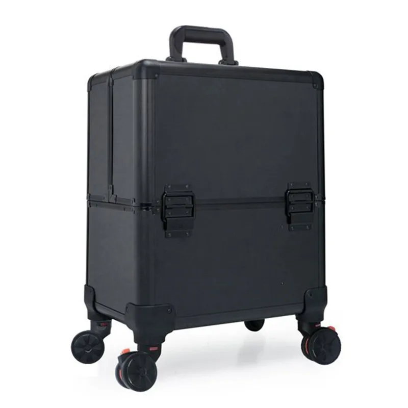 Makeup Case for Makeup Artist Cosmetic Bag Tool Box with Wheel Rolling Beauty Suitcase Large Capacity Makeup Bag Trolley Luggage