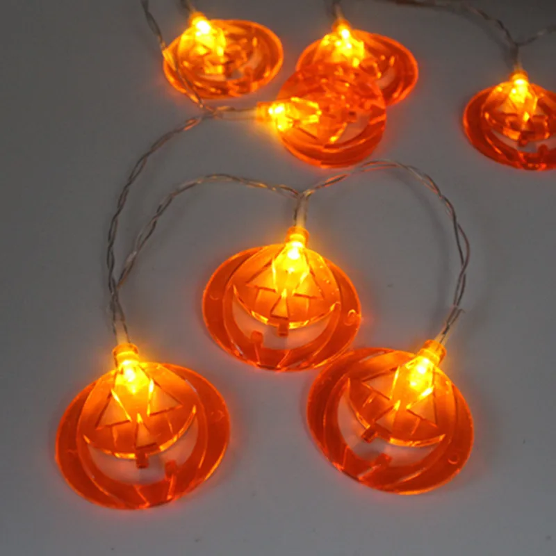 10led halloween abóbora aranha morcego crânio luzes da corda lâmpada diy pendurado horror halloween decoração para casa fontes de festa