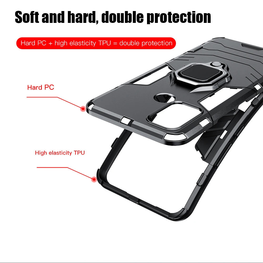 KEYSION Shockproof Case for Realme 7 7i 6 Pro V5 Q2 Pro C15 C12 C17 C11 C3 X7 X50 Phone Back Cover for OPPO F17 Pro A73 2020 A93