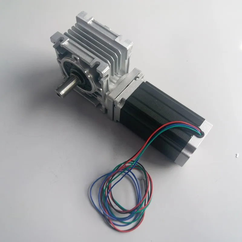 10:1 Worm Gearbox RV030 Speed Reducer 14mm output Nema23 Stepper Motor 4.2A 100MM 2.5NM 360Oz-in Convert 90 degree  CNC Router