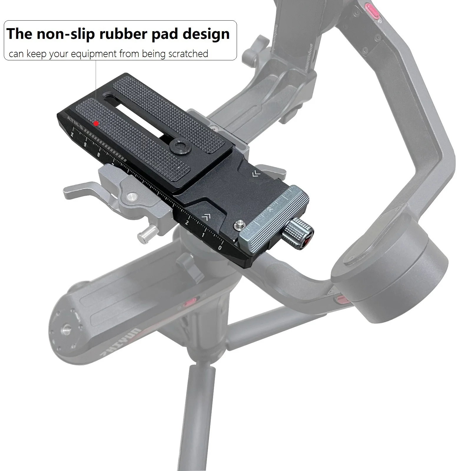 Placa de liberação rápida com furos roscas 1/4 ", tipo arca de 38mm para dji ronin s/rs2/rsc2 zhiyun guindaste