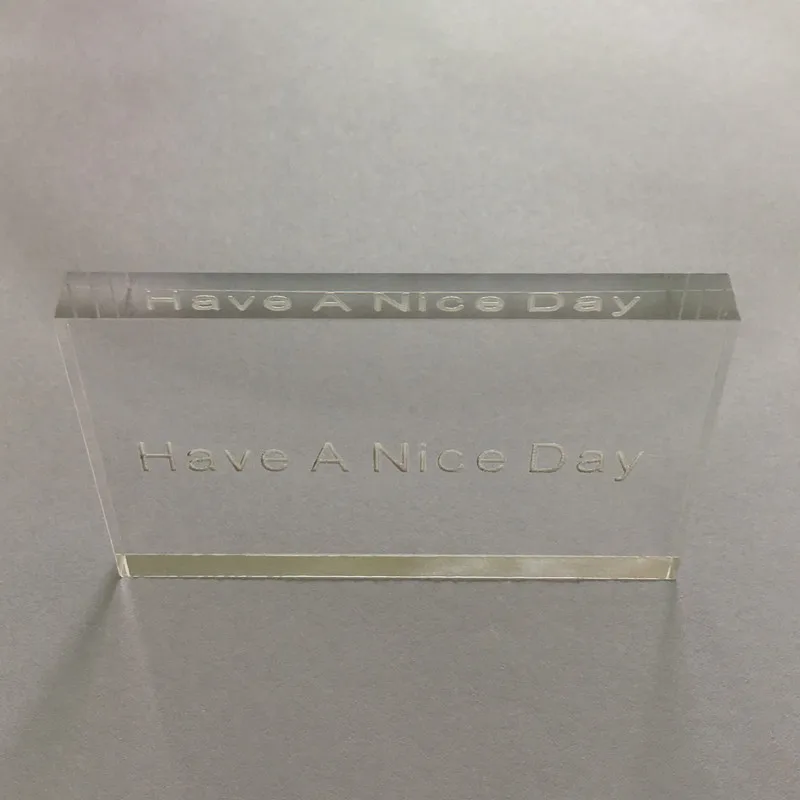 Clear Acrylic Sheet Memorial Plaque Plates Decor Rectangle Block A Gift Card Birthday Letters Acryl Display 2pcs/Lot 8.5*5.4*1CM