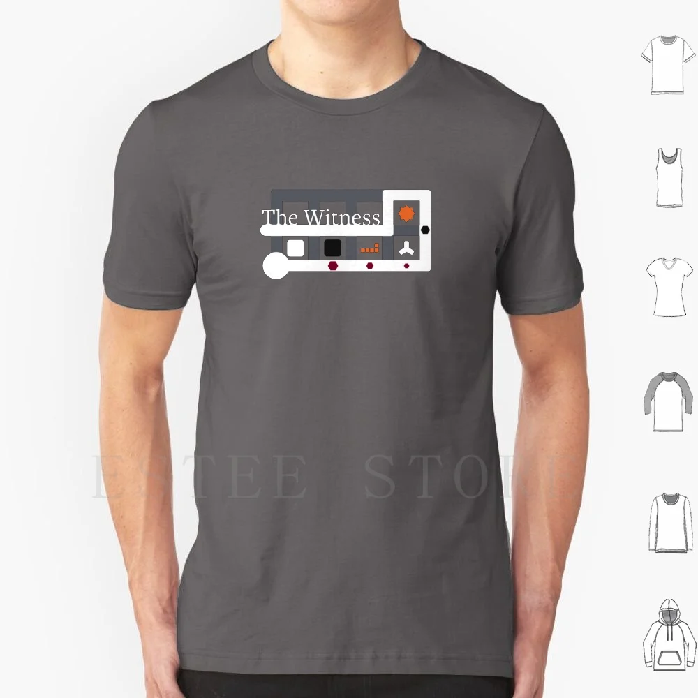 The Witness T Shirt DIY Big Size 100% Cotton The Witness Gaming Games Indie Braid Puzzles Puzzle Pieces Jonathan Blow Blow Ps4