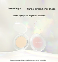 LEEMEMBER Mini Face Shadow Powder Diamond Matte Highlighter Contour Pink Palette Face Makeup Cosmetics Woman Beauty