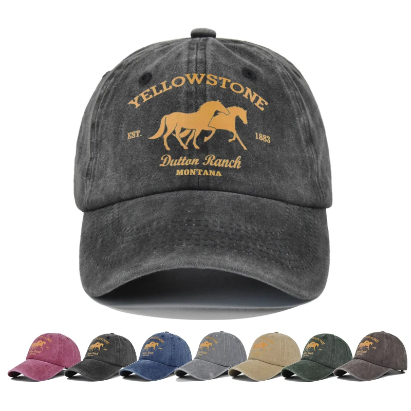 Baseball Cap Snapback Hat YELLOWSTONE Sun hat Spring Autumn baseball cap Sport cap Hip Hop Fitted Cap Hats For Men Women