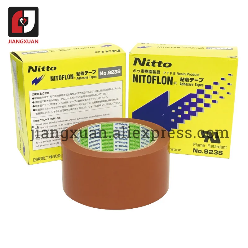 Imagem -02 - Fita Adesiva Alaranjada da Resistência Térmica de Nitto 923s Ptfe Nitoflon de 50 mm