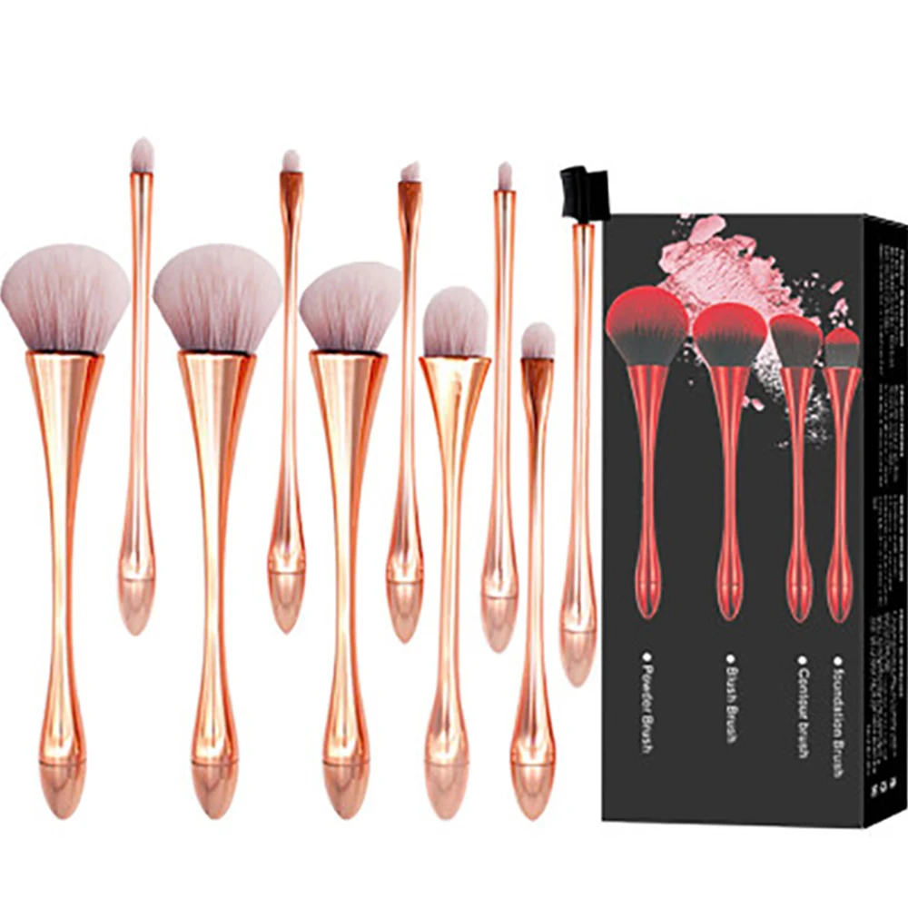 10PCS Makeup Brushes Set Soft Fluffy Cosmetict Makeup For Face Make Up Tools Beauty Tool Soft Hair Big Head Foundation Brush