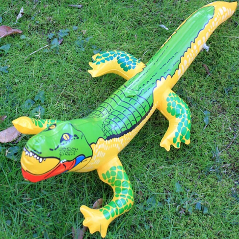 Aufblasbare Krokodil Blow Up Lustige Wasser Spielzeug Krokodil Spielzeug Alligator Ballon für Sommer Strand Schwimmen Pool Aufblasbare Spielzeug