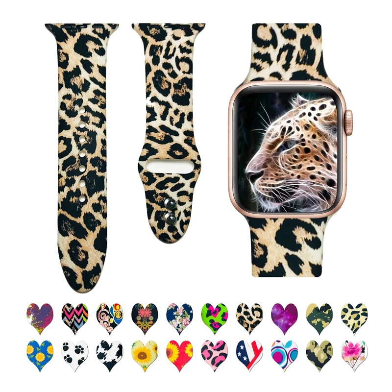 المطبوعة سيليكون 44 مللي متر الأشرطة ل IWO سلسلة 6/7 ساعة ذكية Z36 T100 زائد W37 برو Smartwatch حزام T500 X6 W26Pro ل DT100 HW22