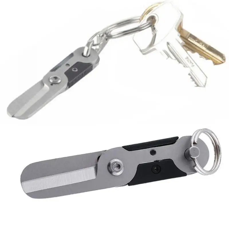 Pocket Mini Fold Scissor EDC Outdoor Gadget Foldable Keychain Scissors Cutting Knife Tool Accessories Fishing Supplies