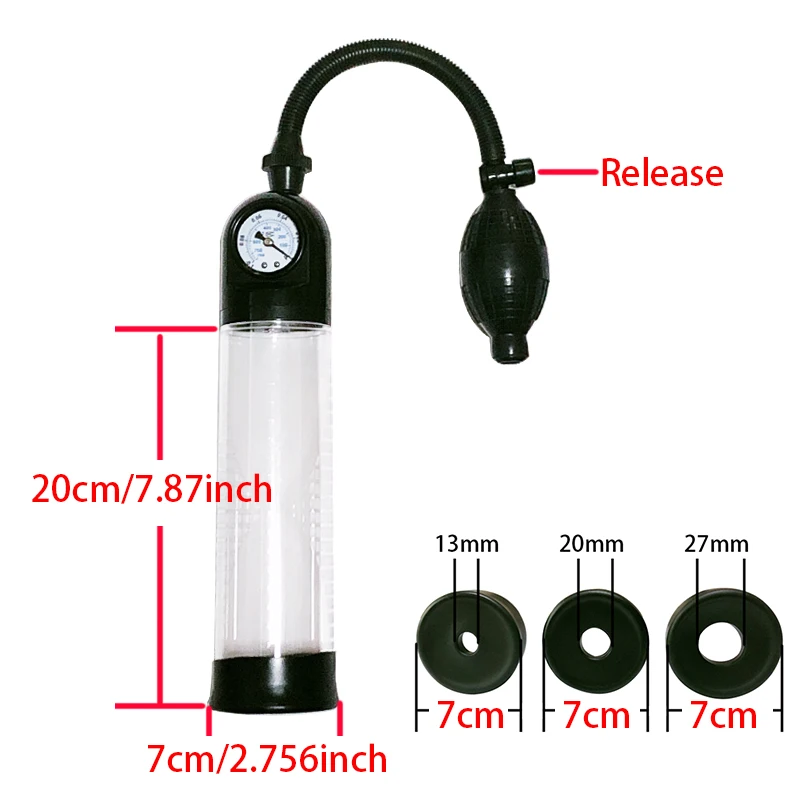 Effective Enlargement Vacuum Penis Pump  Penis Extender Enhancer Device Ghost Exerciser Ejaculation Delay Sex Toy for Men