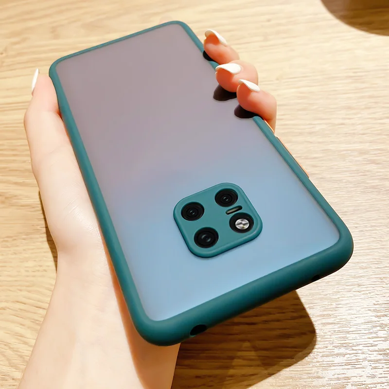 Case For Huawei Mate 20 Pro Shockproof Matte Soft Edge Simple Candy Color Cover For Huawei Mate 20 Pro Top Quality Cartoon Case