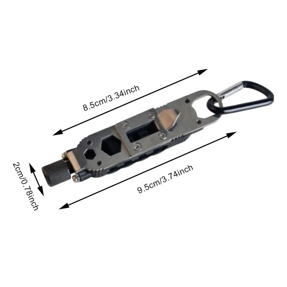 Mini destornillador multifuncional EDC para exteriores, destornillador con forma de llavero, herramienta de reparación de acero inoxidable portátil, envío directo