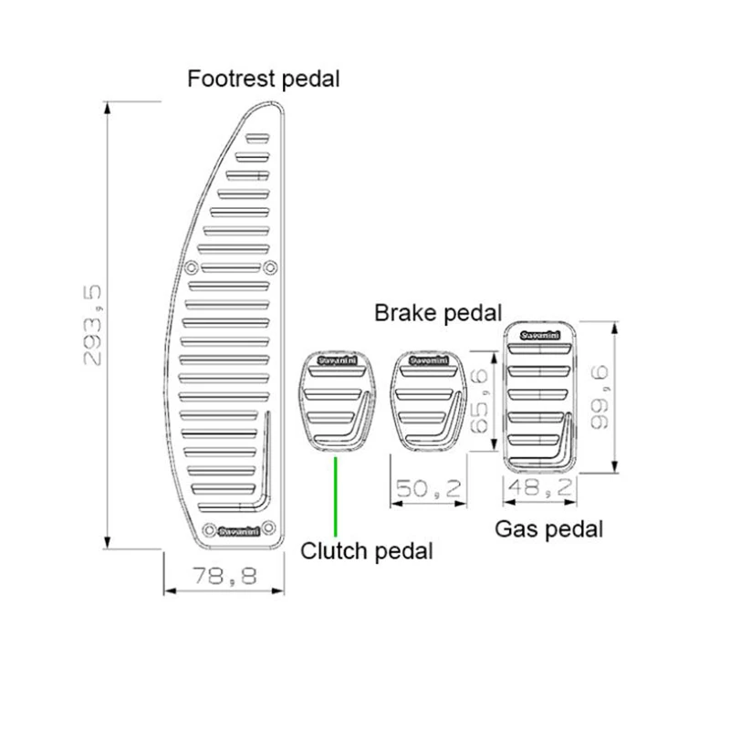 Car Footrest Clutch Brake Gas Accelerator Car Pedal Pad for VOLVO S40 V40 C30 MT Aluminum alloy Auto Car-styling Accessories