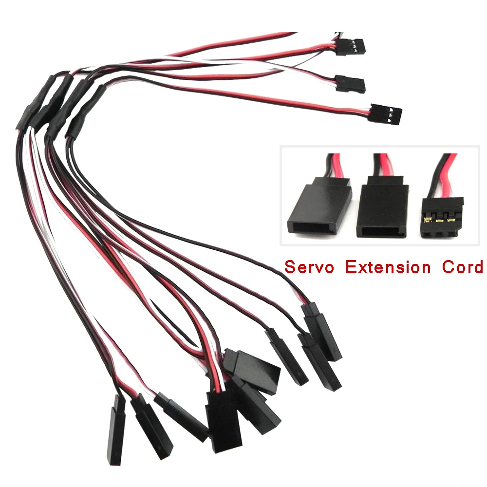 50pcs 100/150/200/300/500mm Servo Extension Cord Wire Cable Y Extension Cord Wire Lead JR Futaba for RC Accessory Connectors