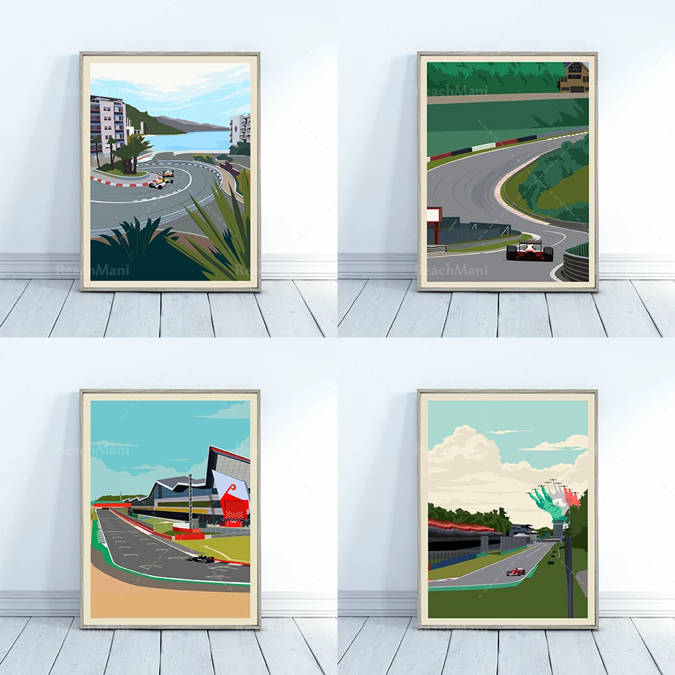 

Formula One Poster Monaco Tour Monaco Grand Prix Car Print Mural