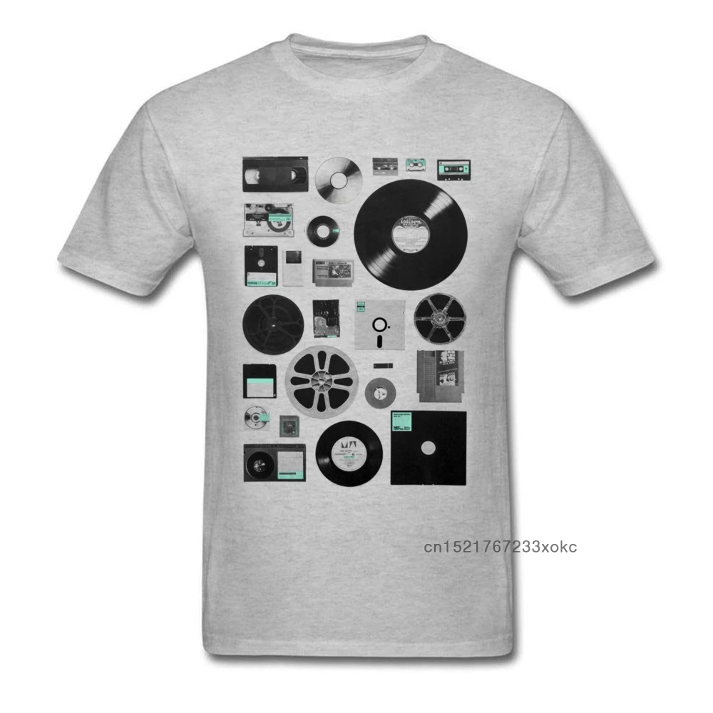 Classic Data Elements T-shirt DJ Records T Shirt Men White Clothing Jazz Cassette Tshirt 3D Tops Cotton Tees Old Music