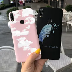 화웨이 Y6 2019 케이스 Y6 프로 2019 푸딩 커버 핑크 스카이 안티 노크 백 쉘 케이스 화웨이 y 6 y6pro 2019 Y6 프라임 (2019)