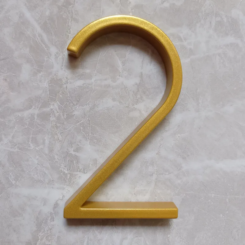 Numéro de maison moderne flottant doré, 125mm, numéros d'adresse de maison de porte en or pour maiso
