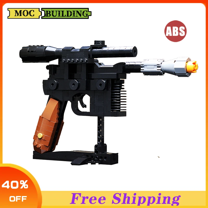 

New Plan MOC Millenium Blaster DL-44 han solou shock wave Building Block Space Wars DIY Bricks Assembly model Toys Xmas Gift