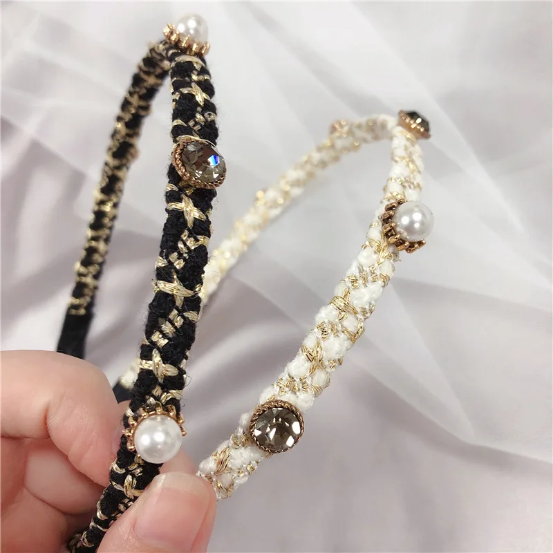 

Fashion Luxurious Rhinestone hair hoop Hair Accessories Women Girls Hair Band Hair Ponytail Rope Hairbands headwear new years