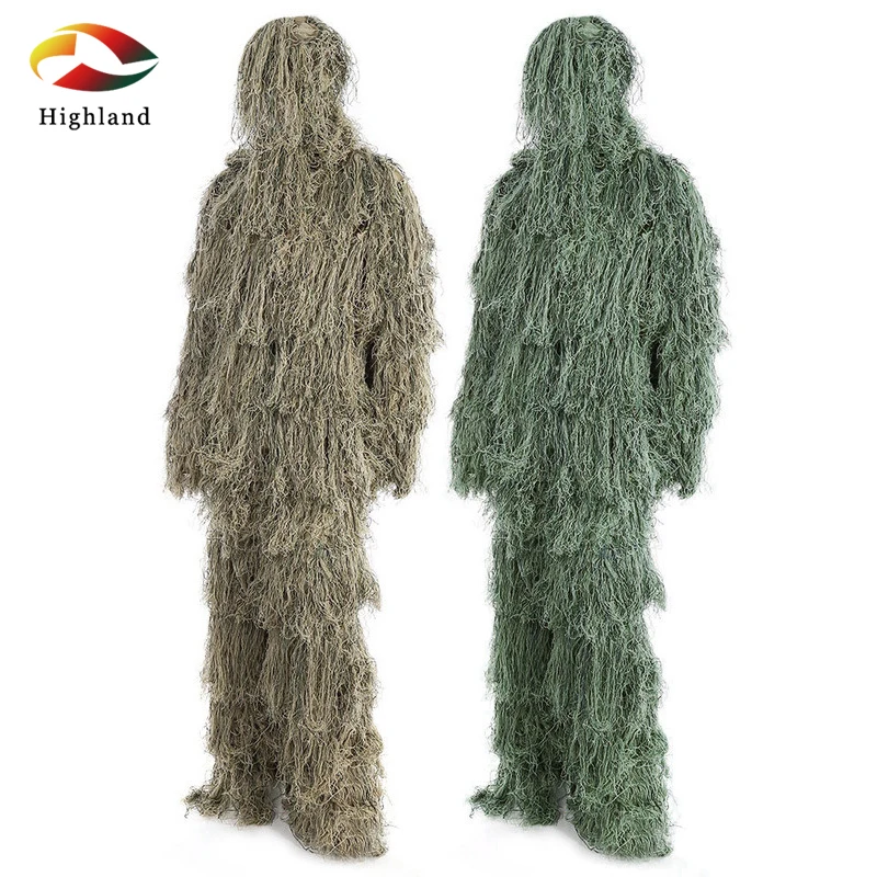 New 500g  Camouflage Clothing Woolen Silk Camouflage Bird Watching Clothing Outdoor Mixed Camouflage Woodland Ghillie Suit Rope