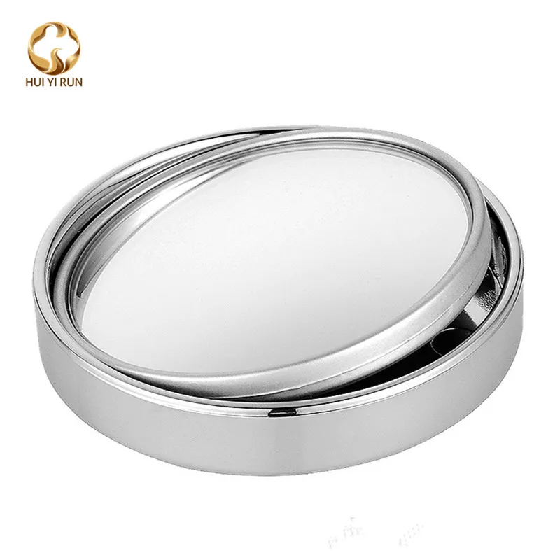 Car 360° Rotary Press Rear View Small Round Mirror Large Vision Reversing Aid Blind Spot Mirror