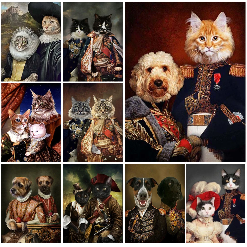 

Dog Animals Cat Couples Friends Posters Wall Pictures For Living Room Home Decor Nordic Poster Wall Art Canvas Painting Unframed