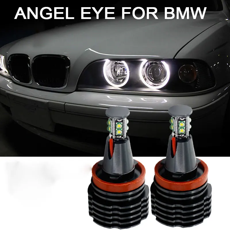 

2pcs 120W H8 LED Angel Eyes Halo Ring Lights for BMW E60 E61 E71 E70 LCI E90 E91 X5 Angel Eye Headlight LED Car Headlamps
