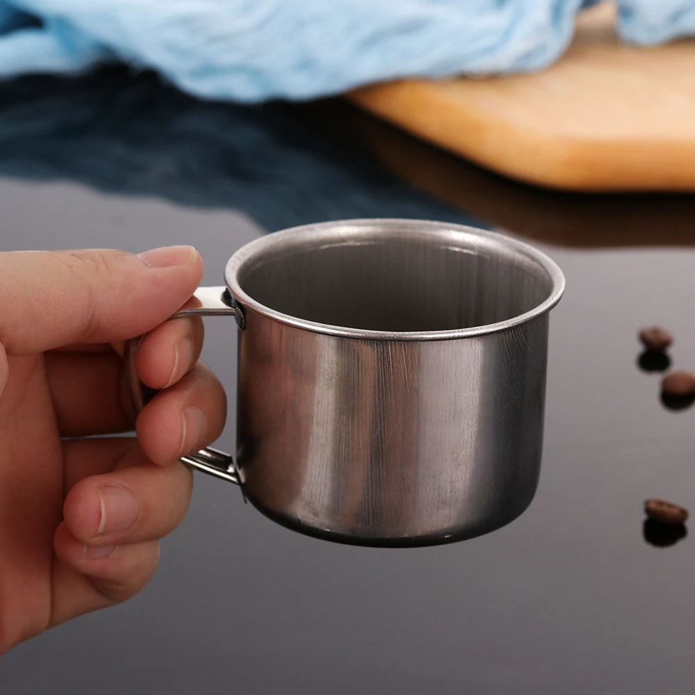 200ml Stainless Steel Cup Portable Outdoor Travel Coffee Tea Mug Cup Camping Cup Mini Metal Cup Kitchen Milk Cup