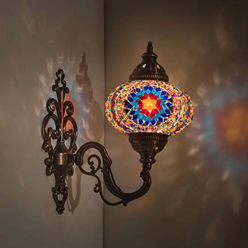 (31 Models) Handmade Wall Lamp Mosaic Shade, 2019 Stunning 16.5 