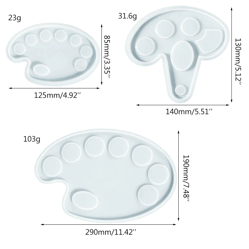 Drawing Board UV Crystal Epoxy Mold Color Palette Resin Silicone Mould DIY Crafts Fluid Art Home Decoration Casting Tools