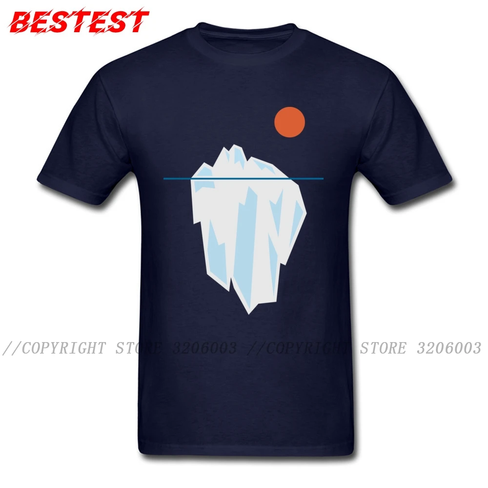 Minimalist T-shirt Men Iceberg Print Tshirt O-Neck T Shirt Drop Shipping Adult Plus Size Clothes Cotton Tops Cartoon Streetwear