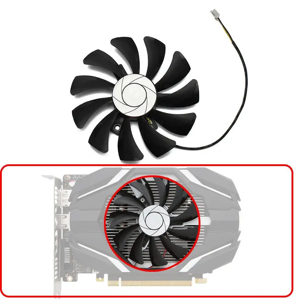 HA9010H12F-Z 85มม.0.57A 2Pin GTX1050 GPU Cooler สำหรับ MSI Geforce GTX 1050 2G GTX 1050Ti 4G OC การ์ดระบายความร้อน