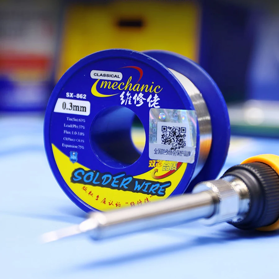 MECHANIC SX862 Solder Wire 0.3/0.4/0.5/0.6/0.8/1.0/1.2mm Double Rosin Core Solder Flux For PCB Board Welding Soldering Tin Wire