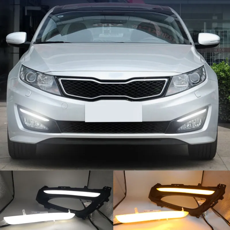 

1Pair DRL For KIA Optima K5 2011 2012 2013 2014 Daytime Running Lights Fog head Lamp cover car styling