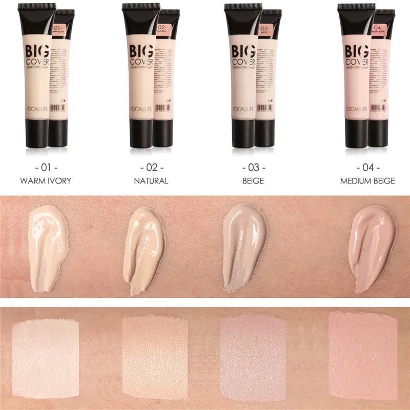 FOCALLURE Matte Flawless Liquid Concealer Waterproof High Coverage Moisturizing Face Base Foundation Cream Face Makeup Cosmetics