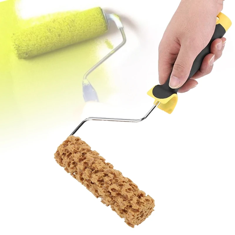 Texture Sponge Roller Brush 6 Inches Durable Imitation Seaweed Sponge Roller for Home Wall Art Paint Coloring DIY Tool